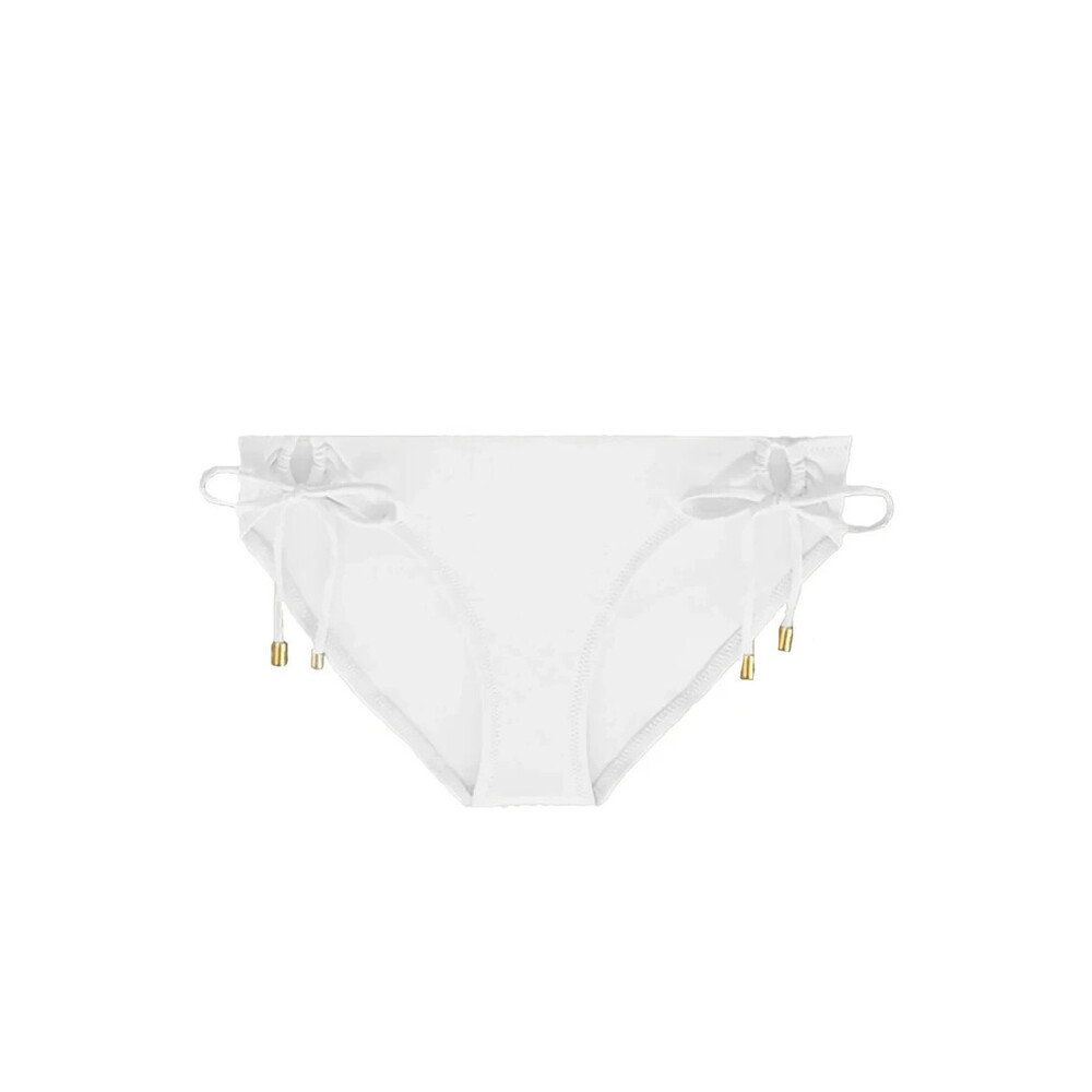 Helen Jon Bottoms Women's Small White Stretch Tunnel Side Hipster Bikini Erk610